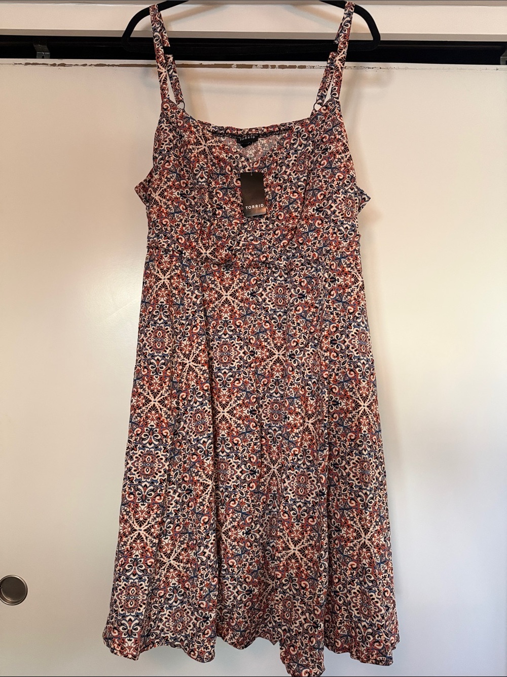 torrid Red and blue Printed Midi Sundress